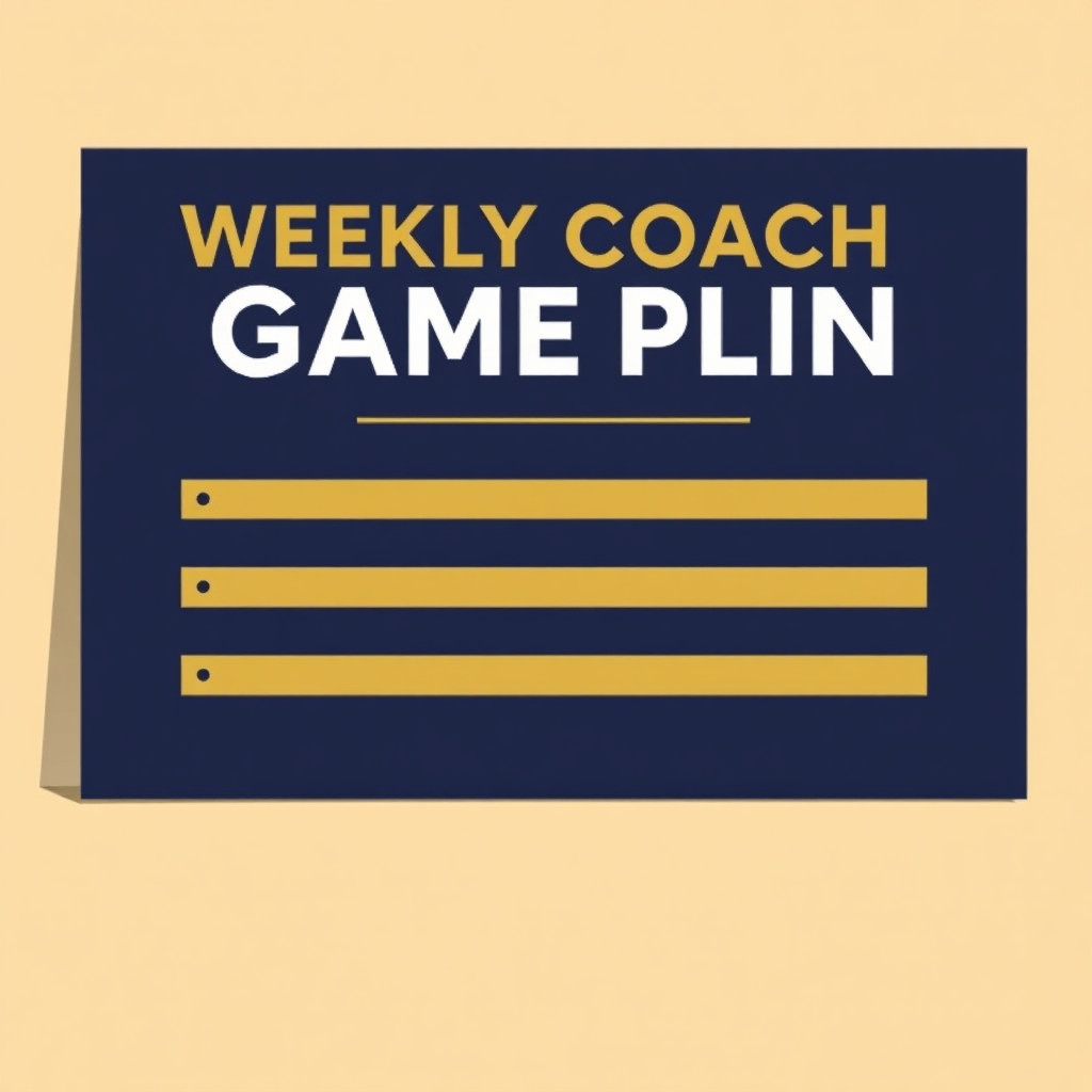Weekly Coach Game Plan template mockup