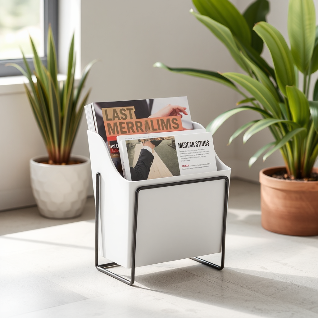 Magazine holder material pick