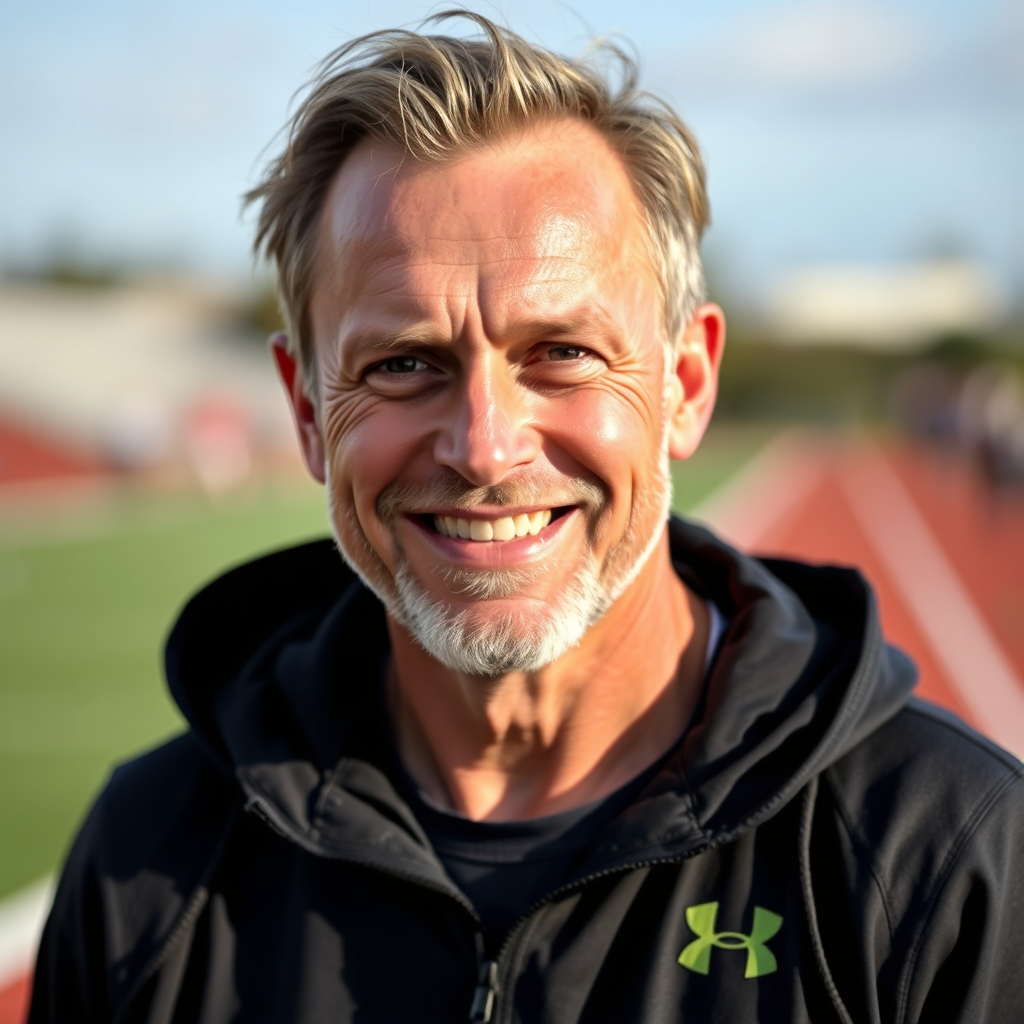 Portrait of HS sprint coach