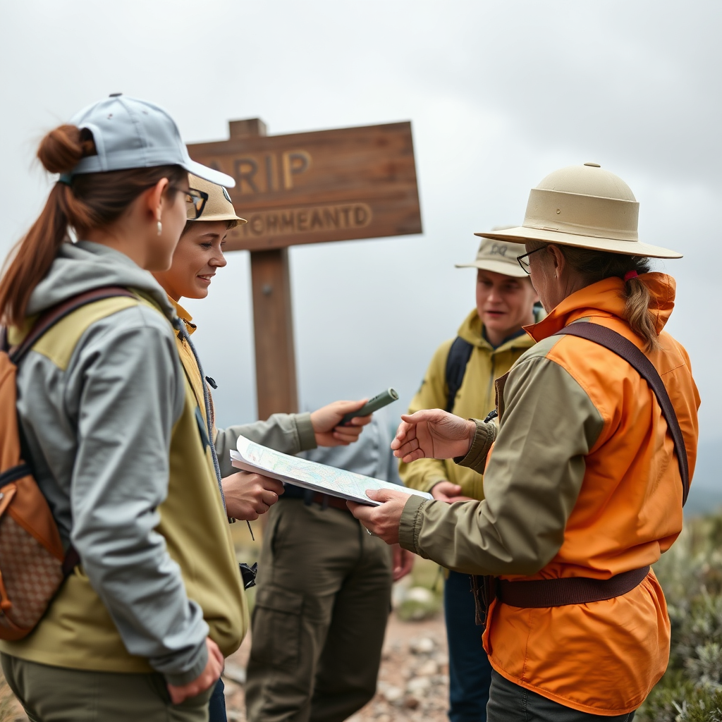 Ranger teaching navigation