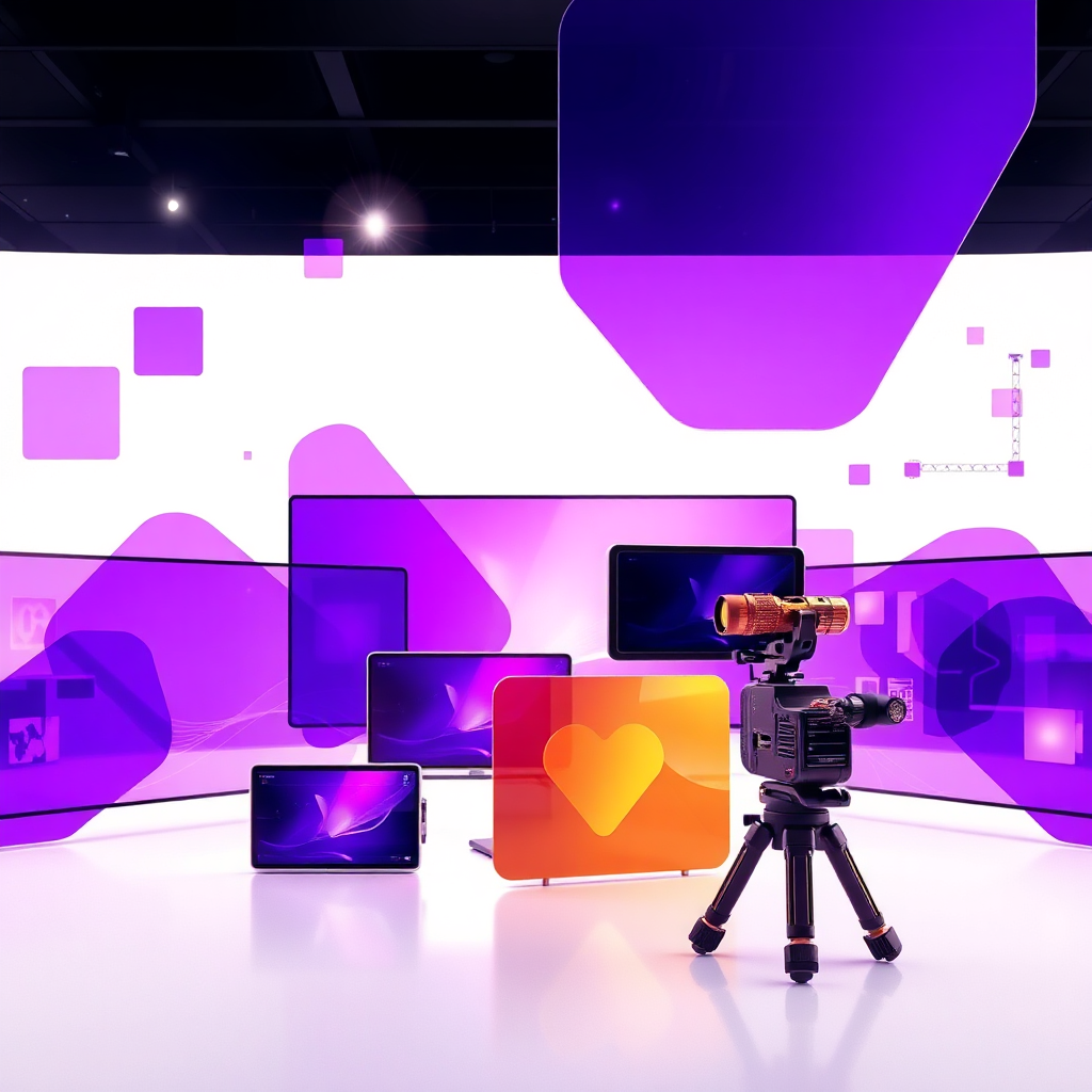 Abstract hero graphics for Bossillion Digital Media