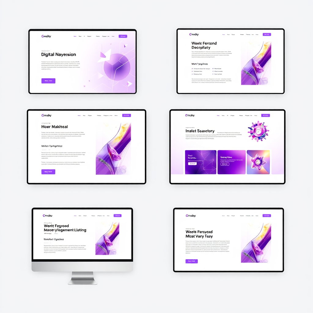 Website mockups collage