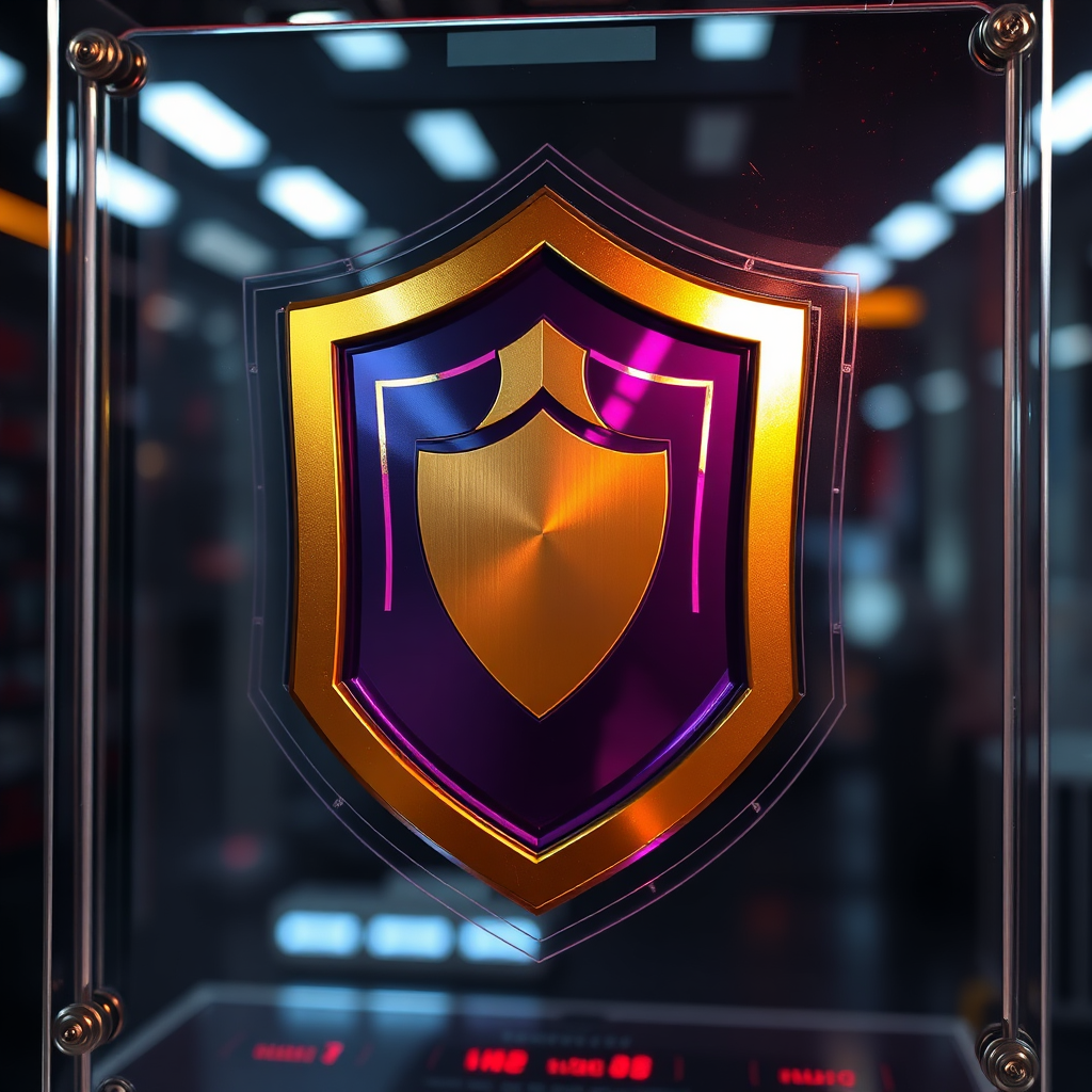 Cybersecurity shield visual