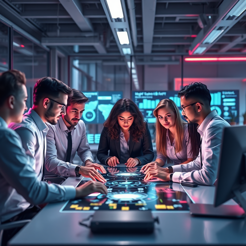 Technology team collaboration visual