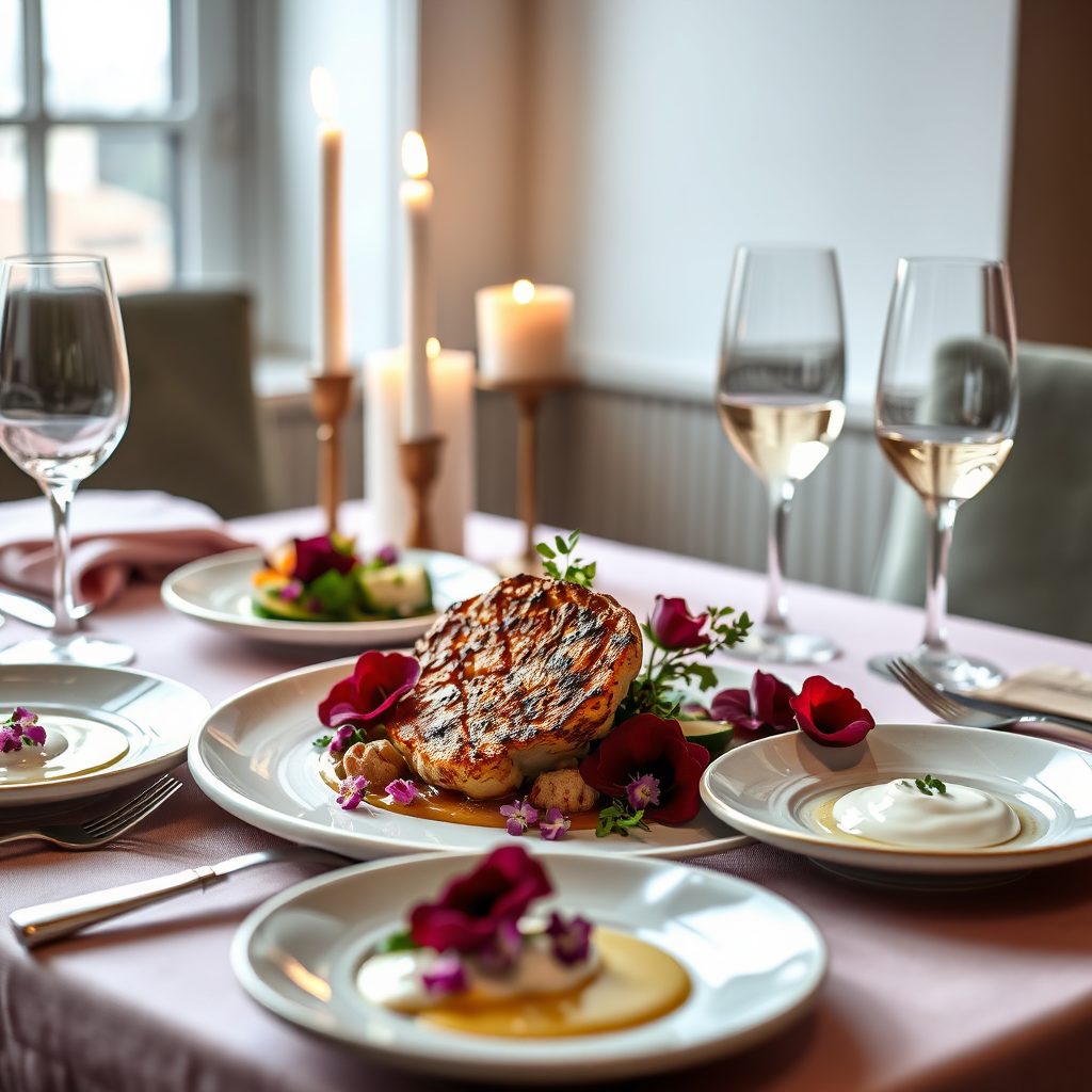 Luxury vegan menu