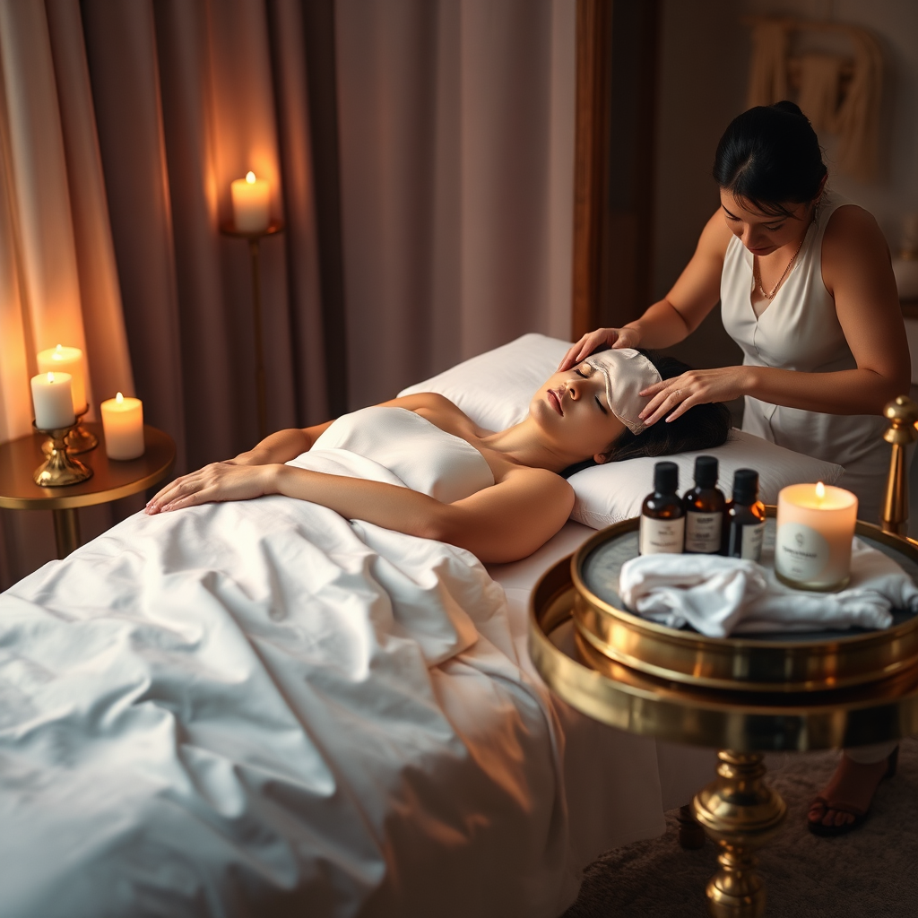 Golden sleep massage ritual