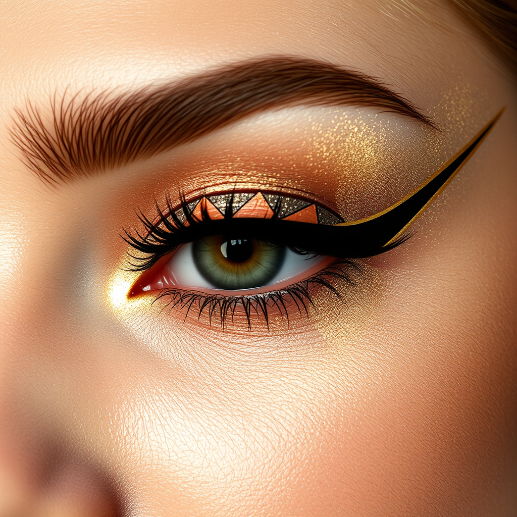 Geometric editorial eye look