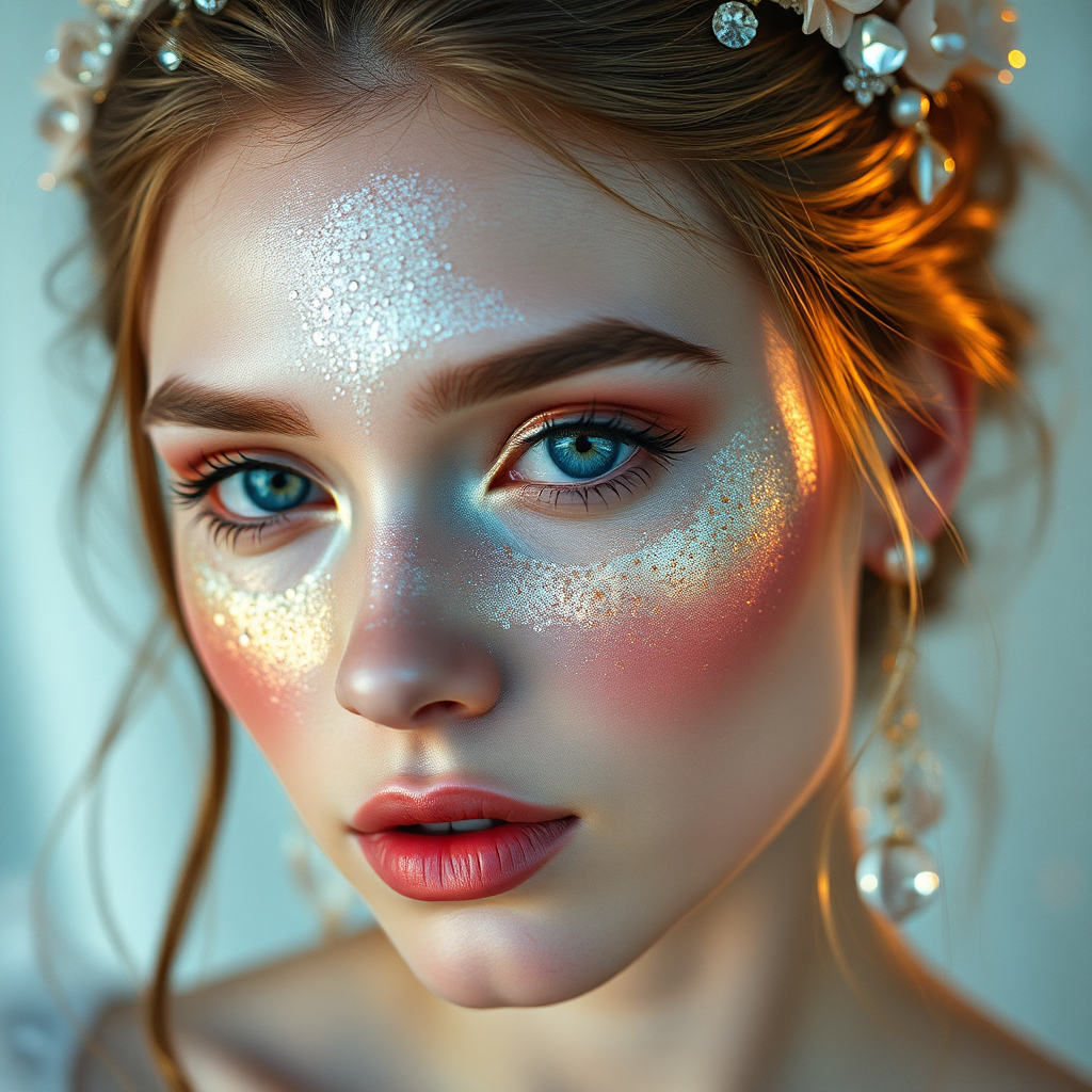 Special effects with iridescent crystals
