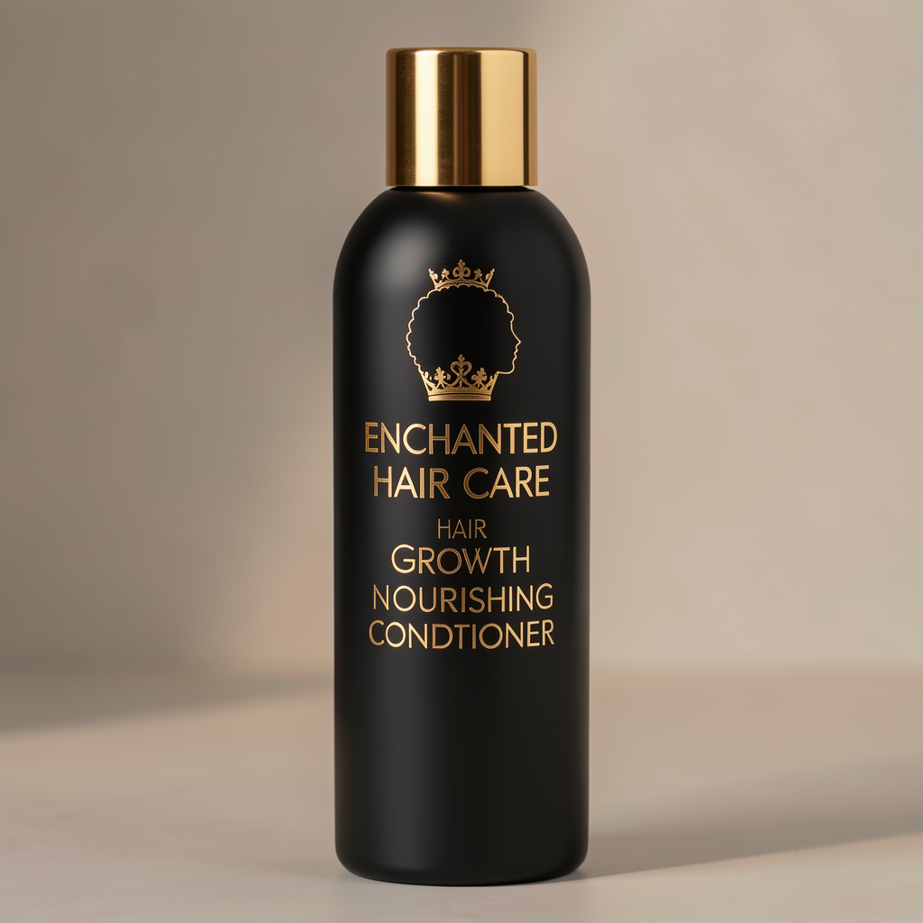 Enchanted Hair Care Matte Black Conditioner Bottle
