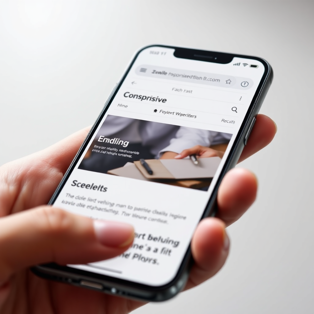 Website on smartphone