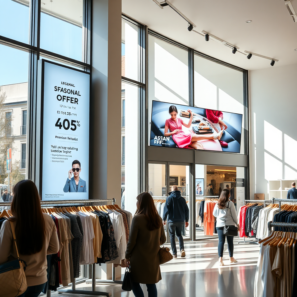 Retail window signage