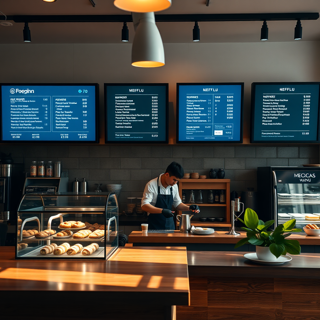 Cafe digital menu