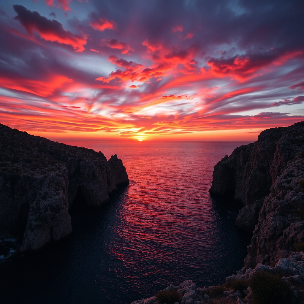 Sardinia coast sunset