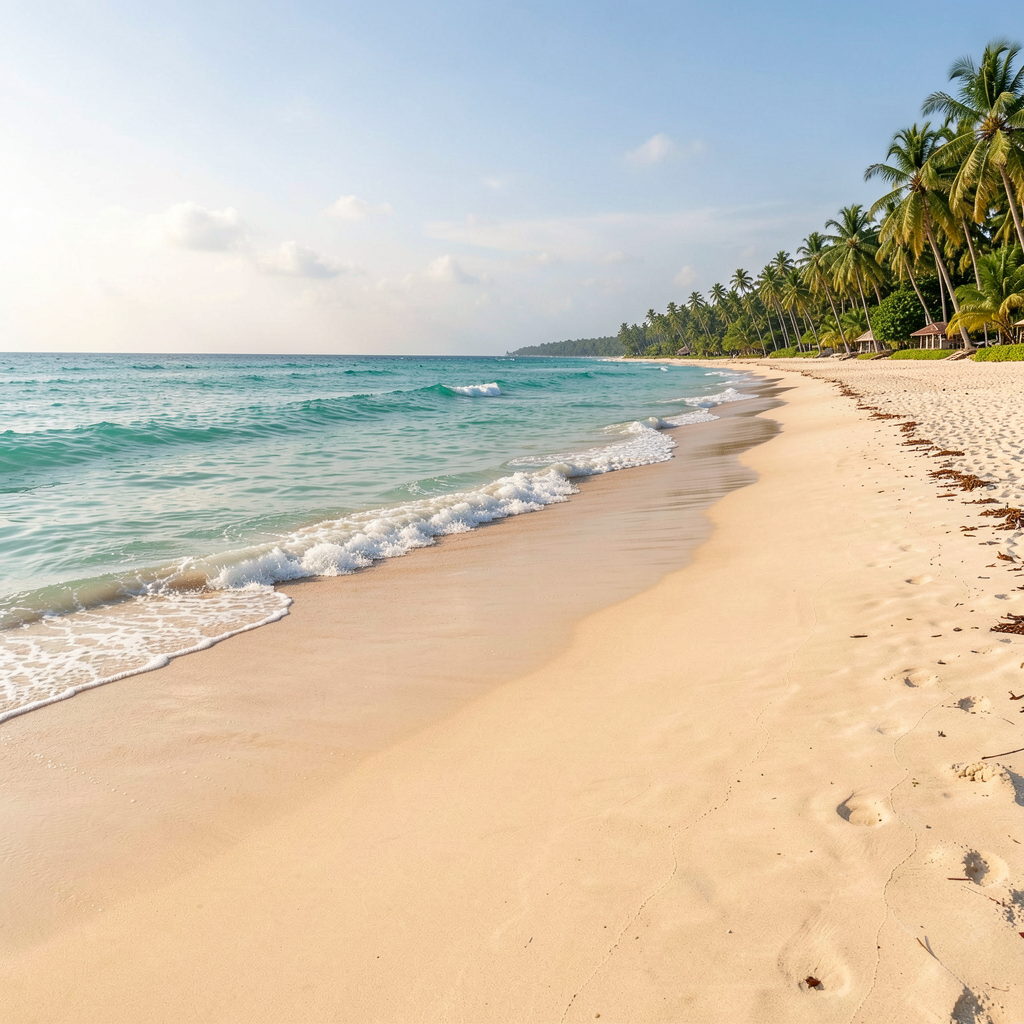 Long shoreline at Dahican Beach