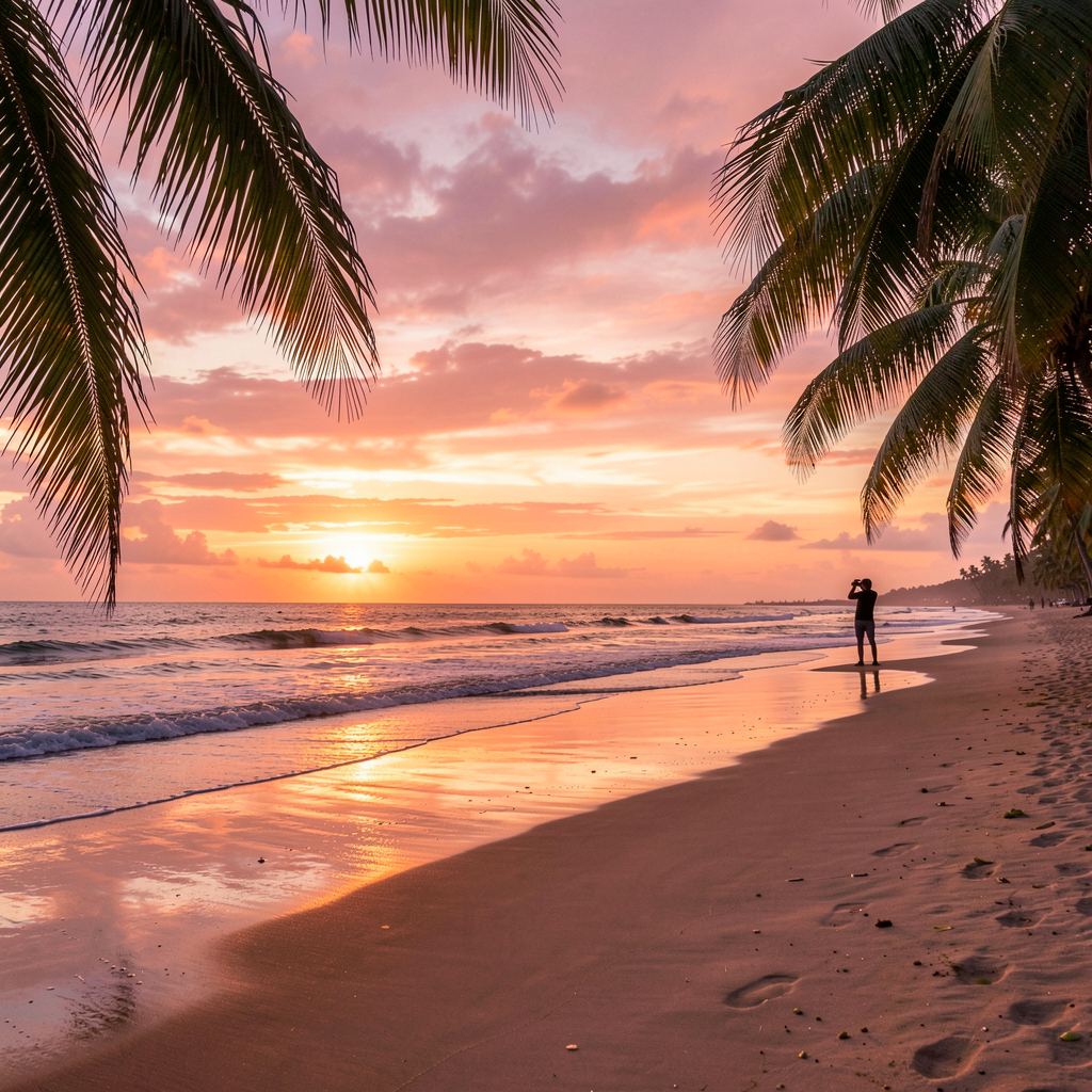 Sunrise photography along Dahican Beach