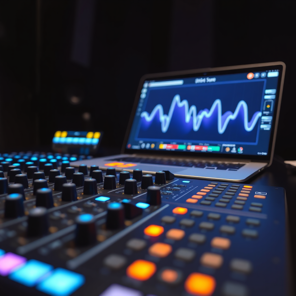 Modern studio mixing console