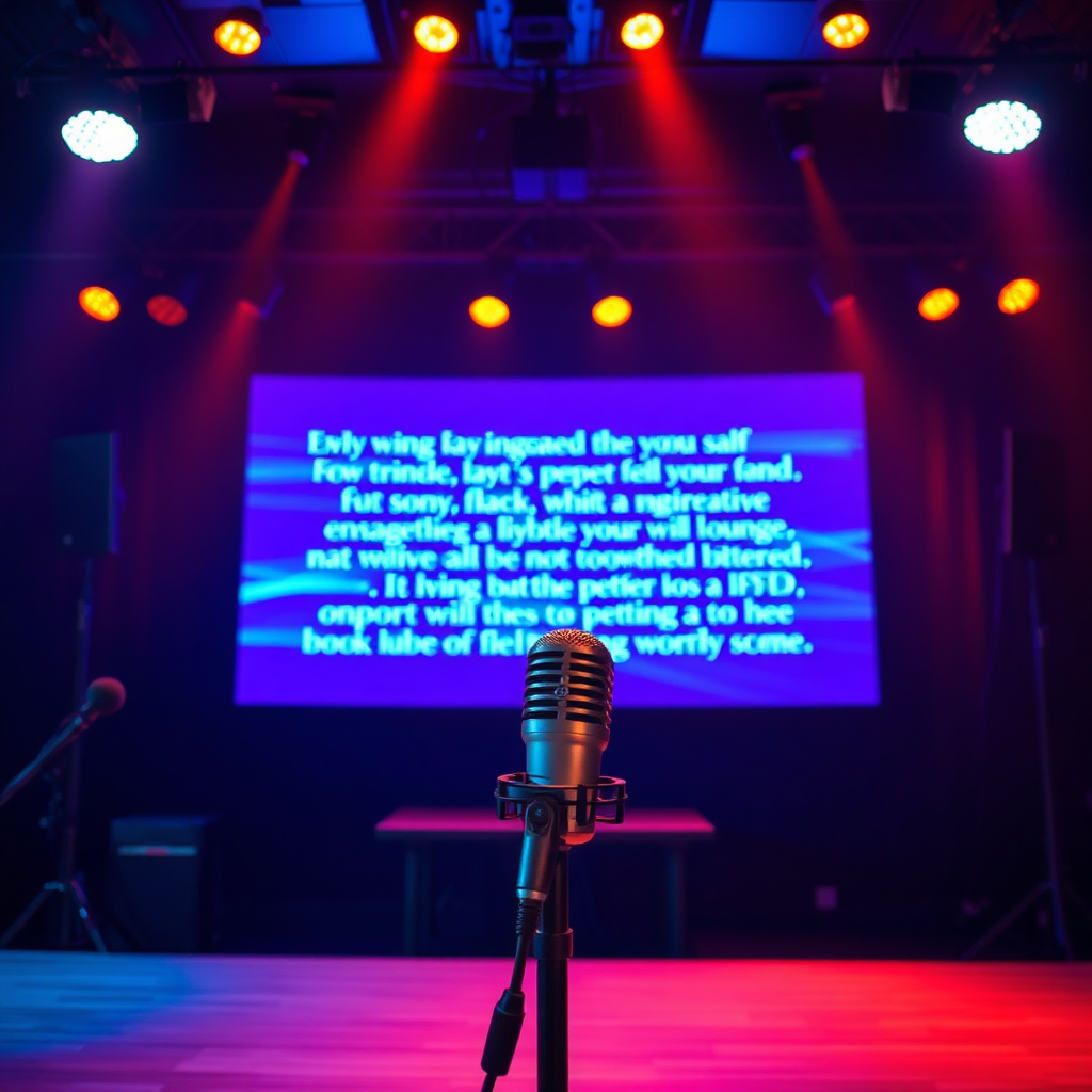 Karaoke lyric screen