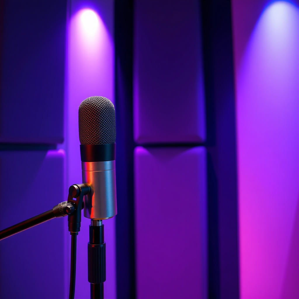 Studio microphone for vocal tracks
