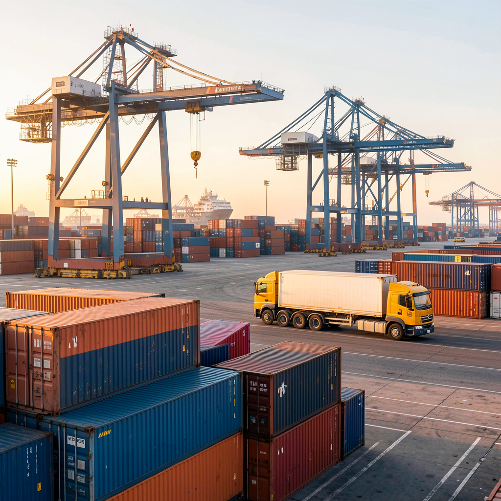 Container port logistics