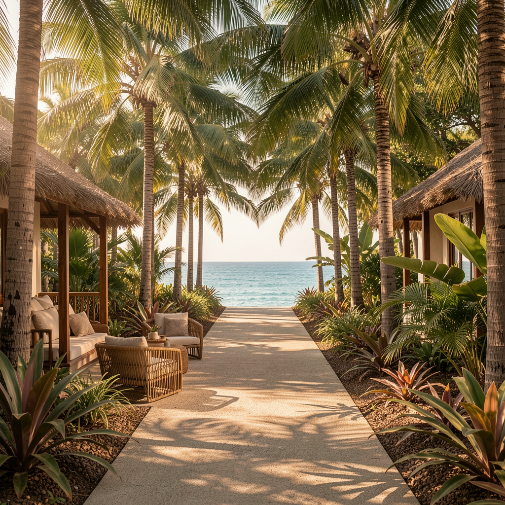 Editable resort setting image