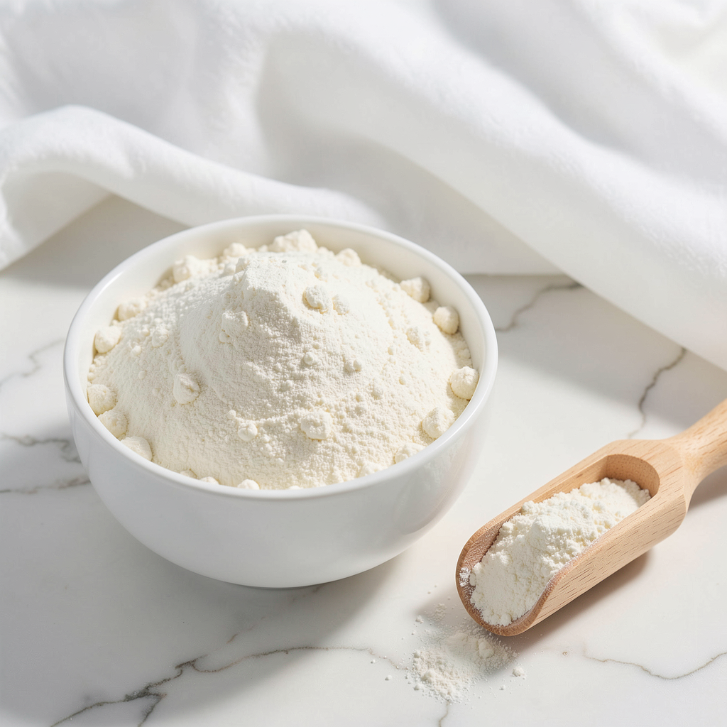 Milk powder in a bowl