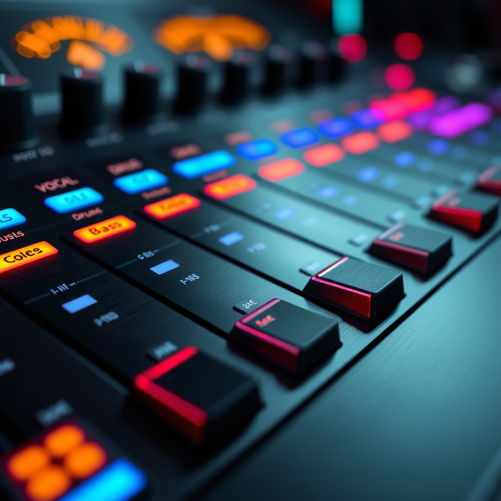 Custom backing track faders