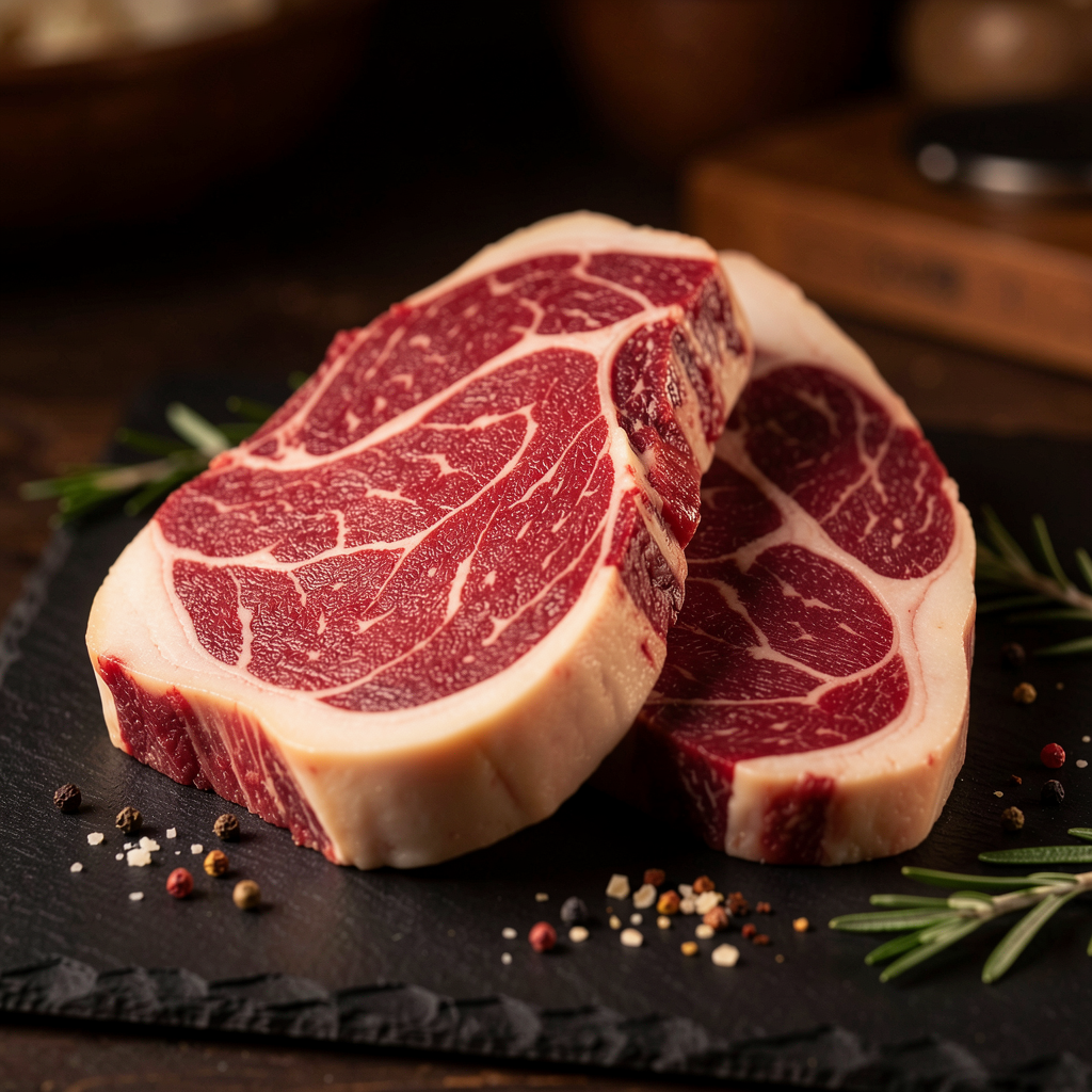 Marbled beef steaks