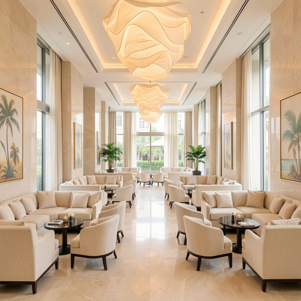 Elegant hotel lounge