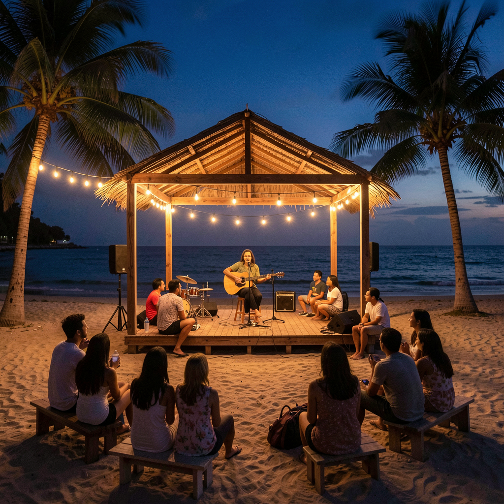 Live music on the beach