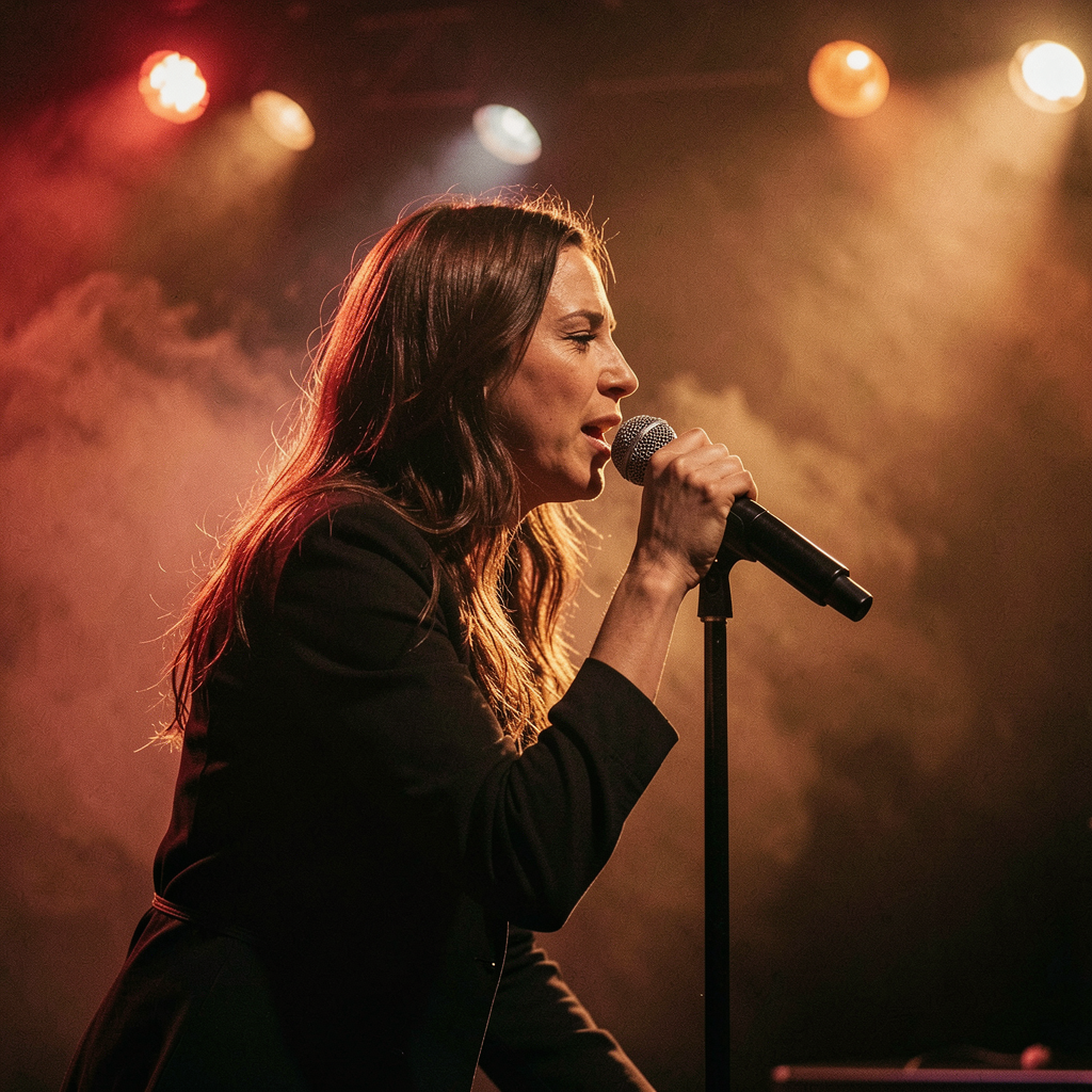 Lead vocalist singing