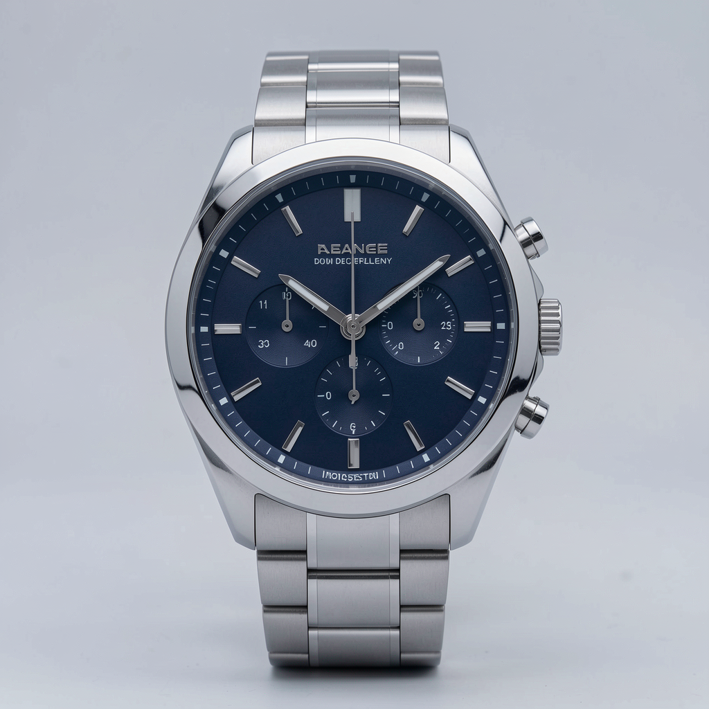 Men's blue chronograph watch