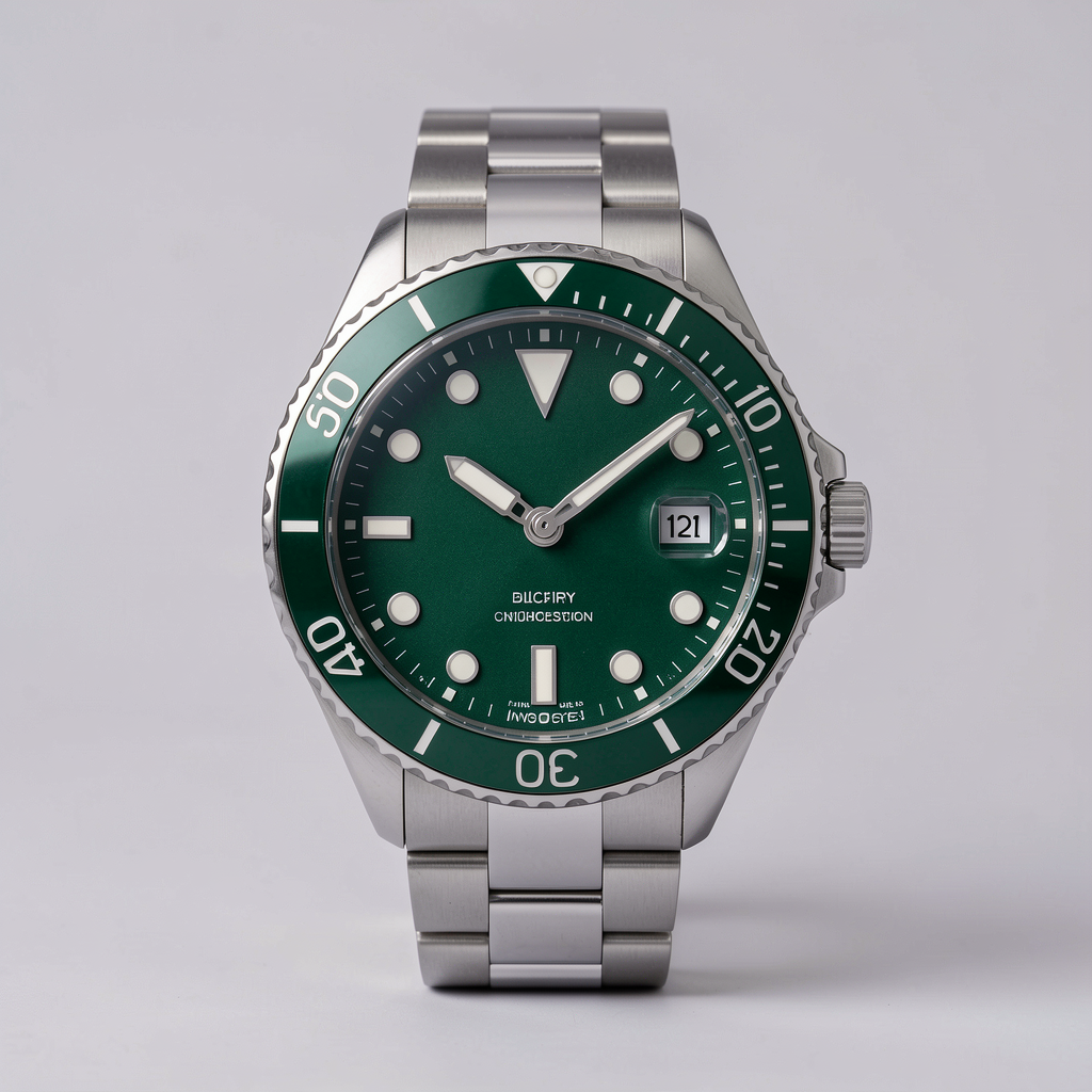 Green luxury Submariner watch