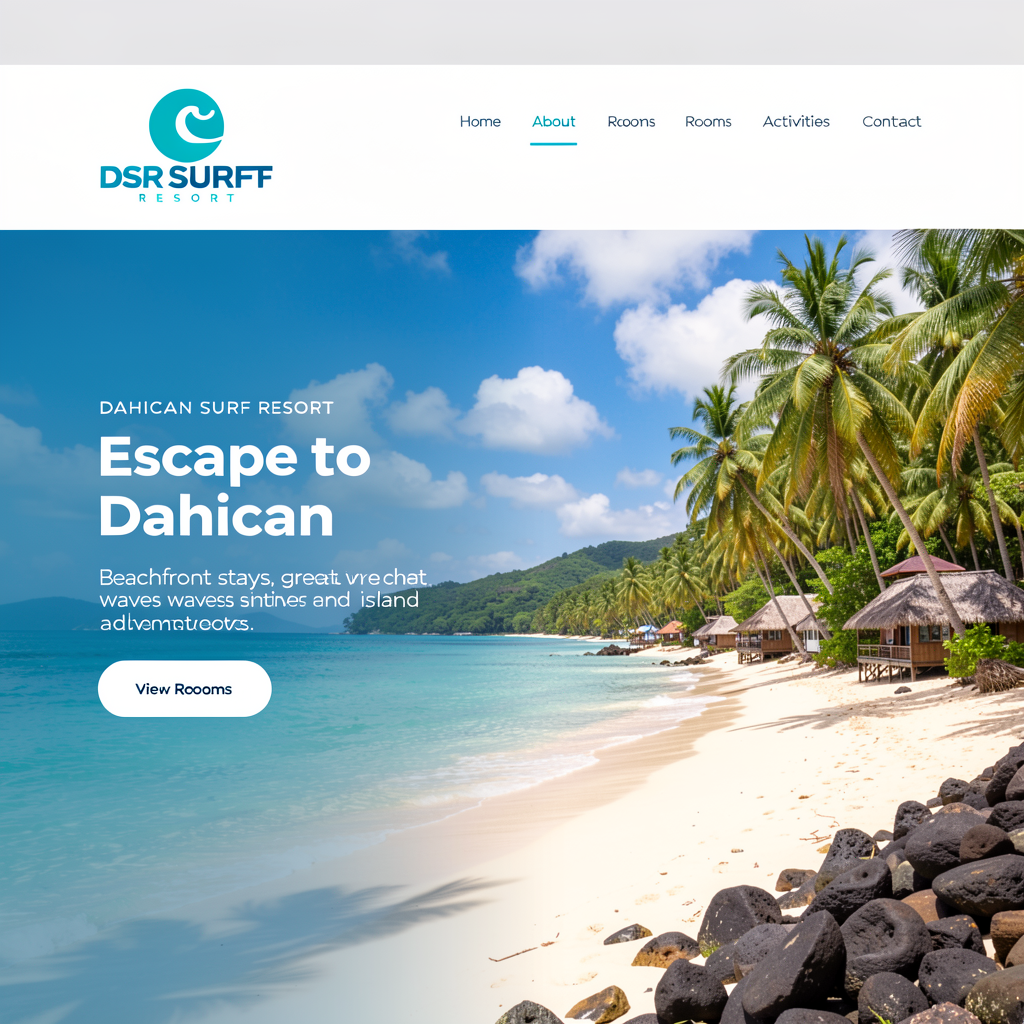 Dahican Surf Resort website design