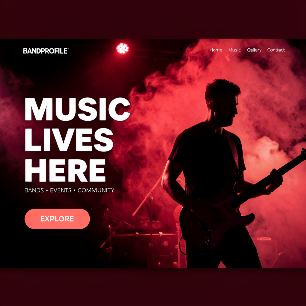 Bandprofile music website design