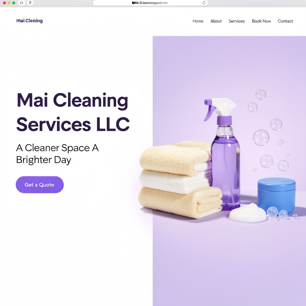 Mai Cleaning Services website design