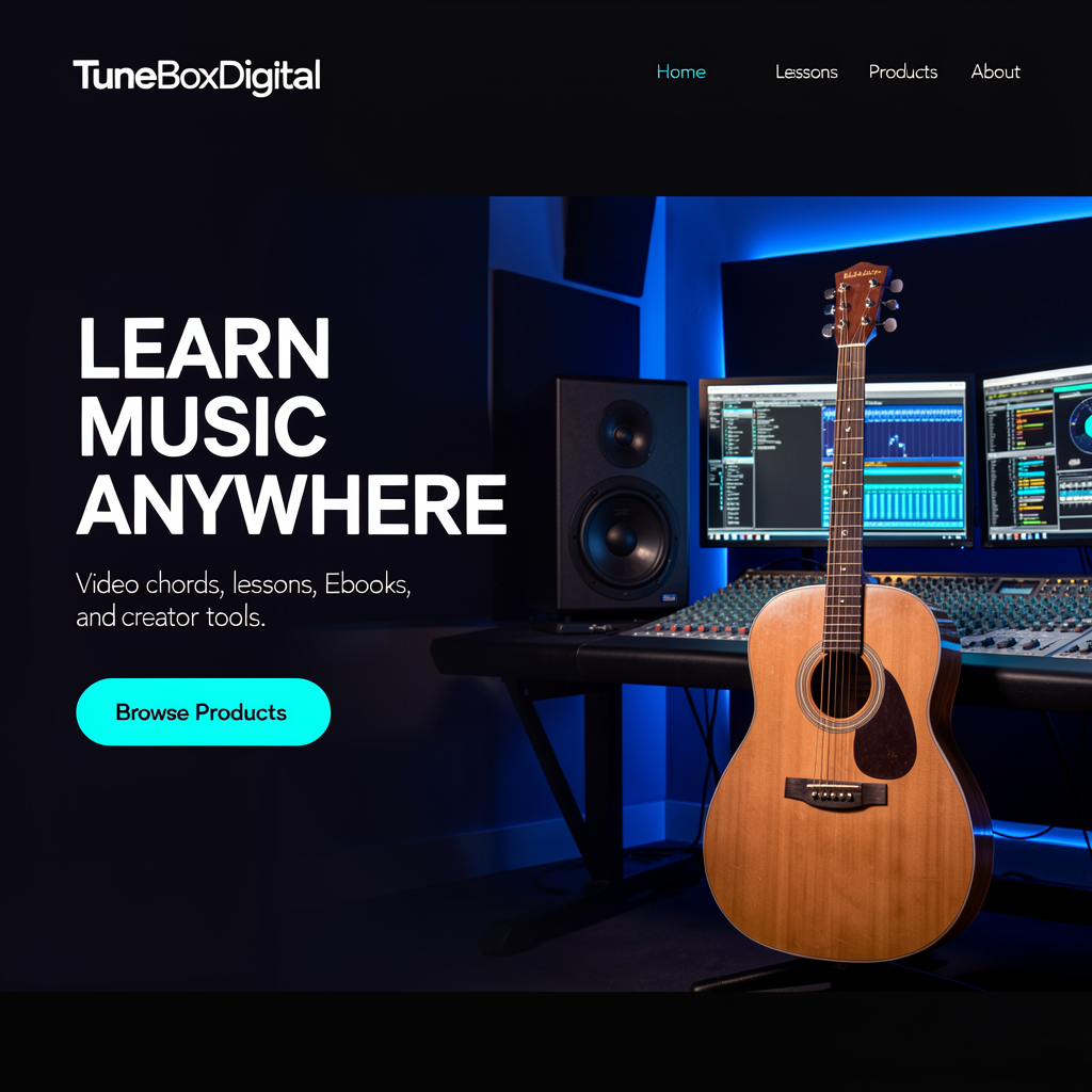 TuneBox Digital website design