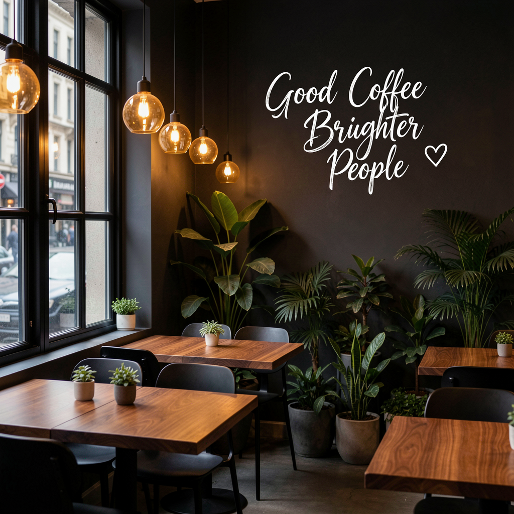 Intimate café seating area