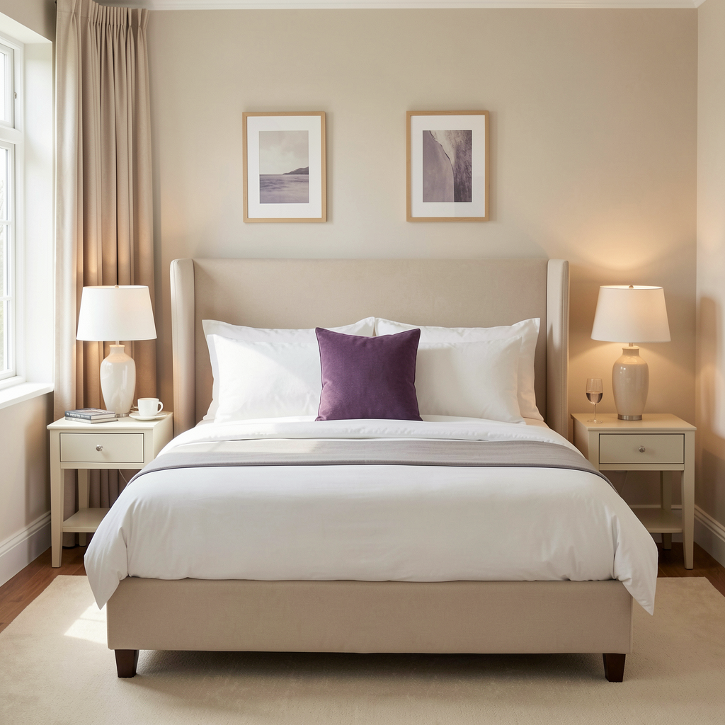 Neatly styled bedroom