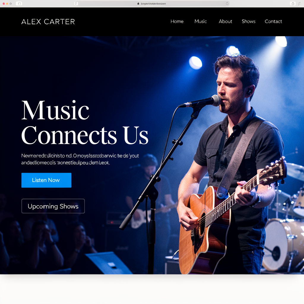 Musician portfolio demo website