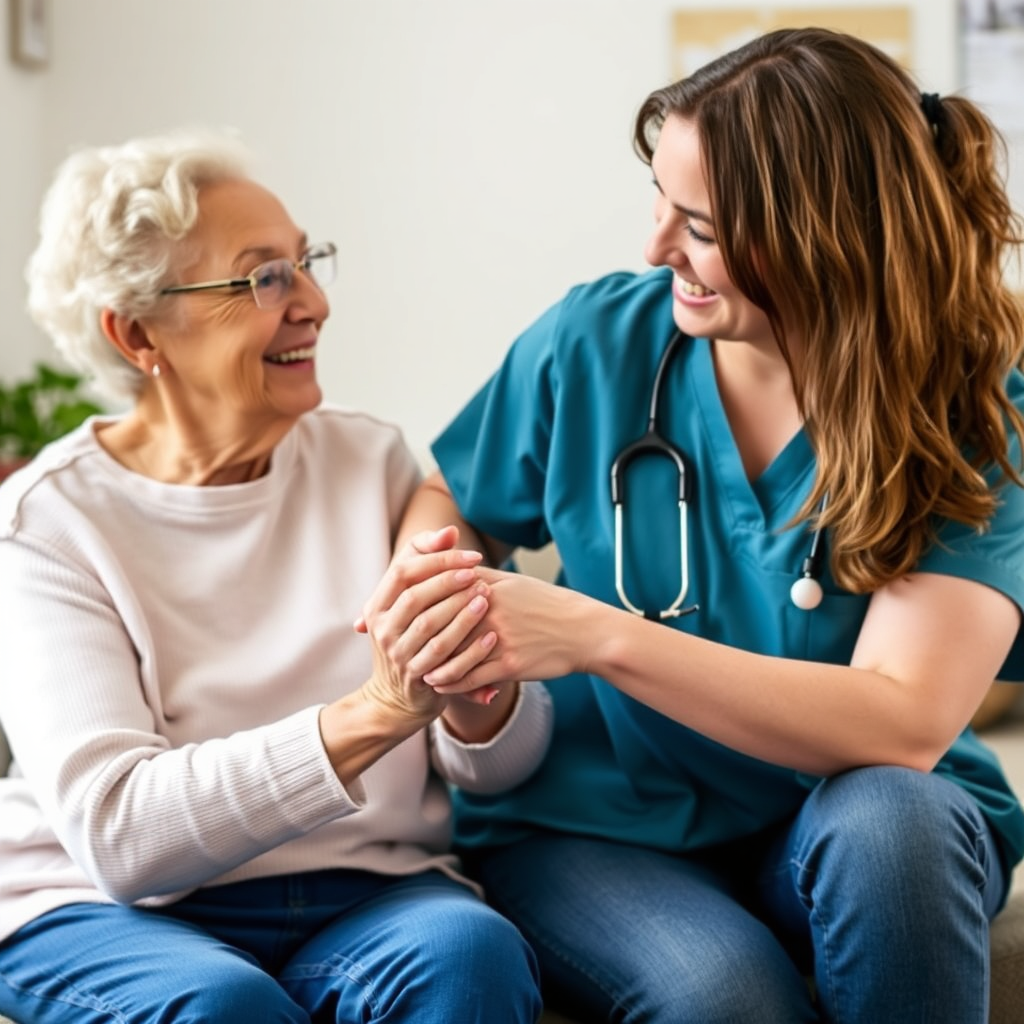 Carer at customers home with customer