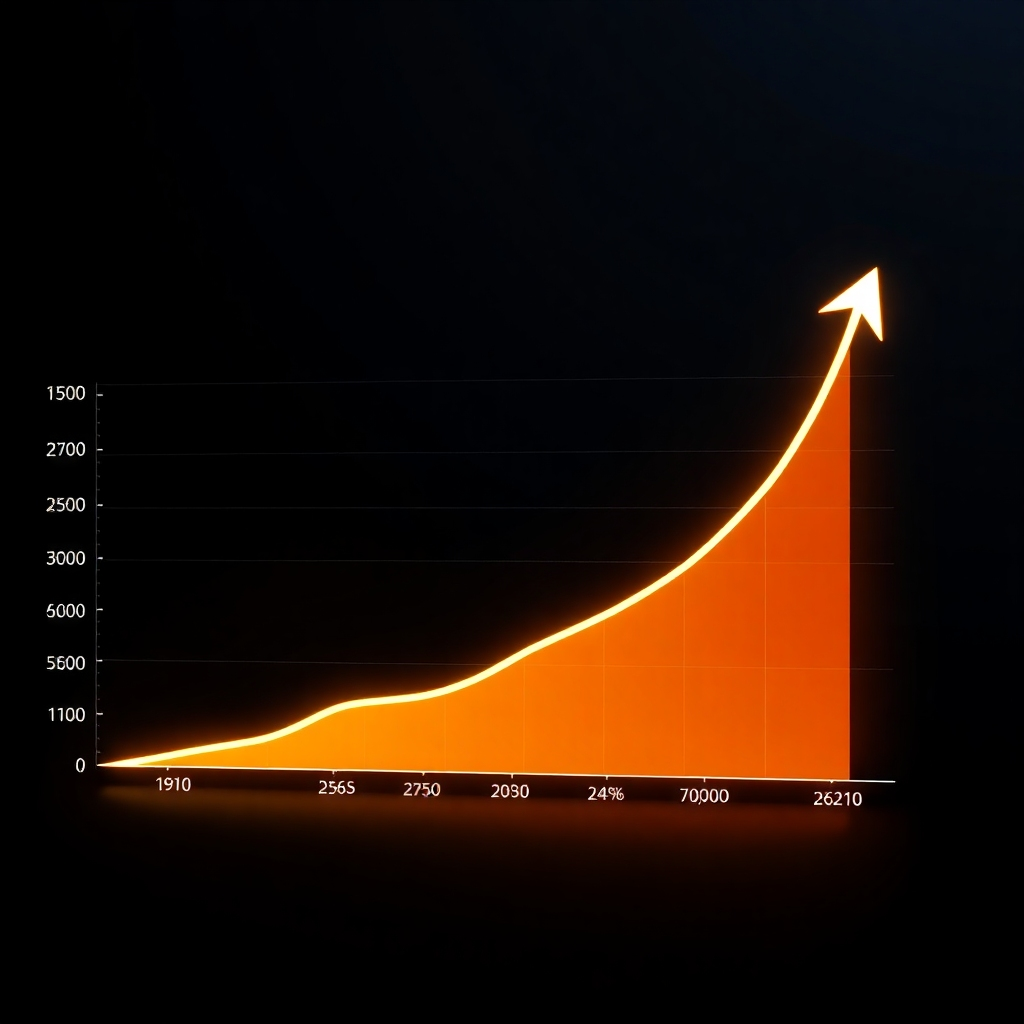 A photorealistic image depicting a graph showcasing a sharp increase in email open and reply rates, with the Instantly AI logo subtly incorporated into the background. The graph should have clear, easy-to-understand labels and numbers, demonstrating significant improvement. The overall style should be clean, modern, and professional, emphasizing data-driven results.