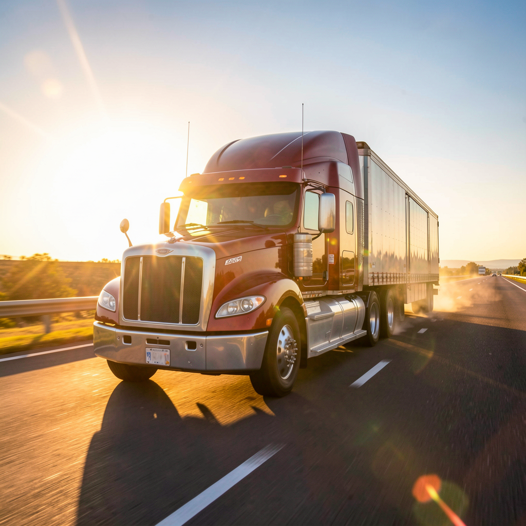 Semi-truck on highway