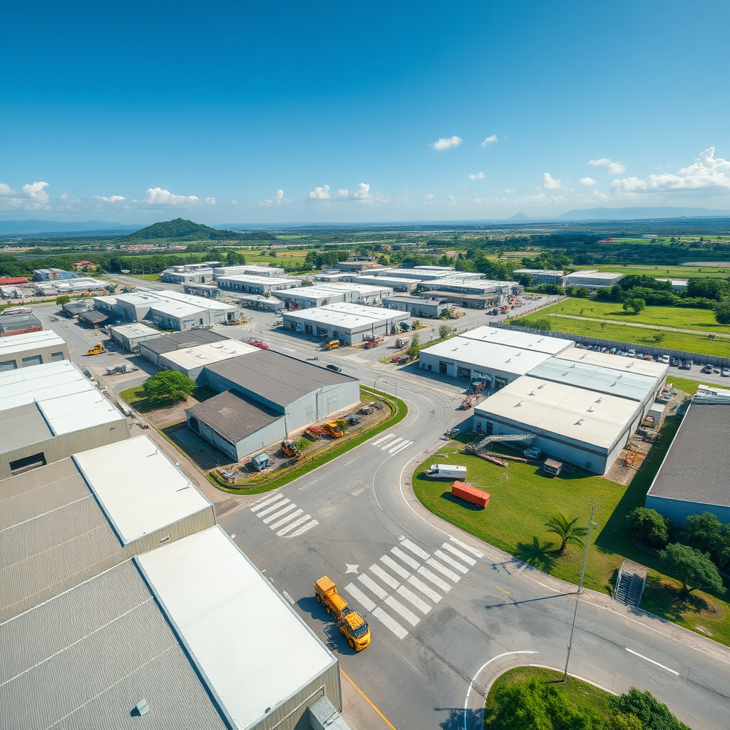Modern industrial park in Sepanggar, Sabah