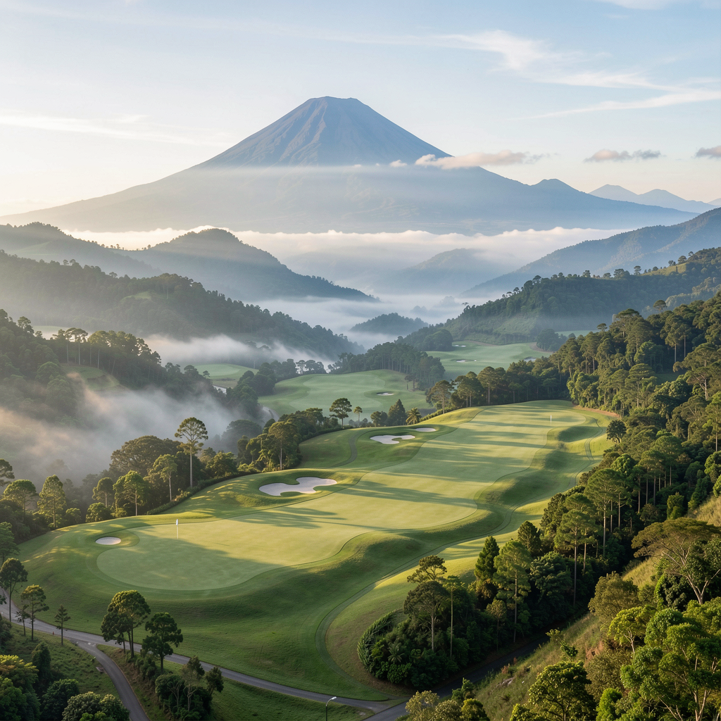 Kundasang highland golf landscape