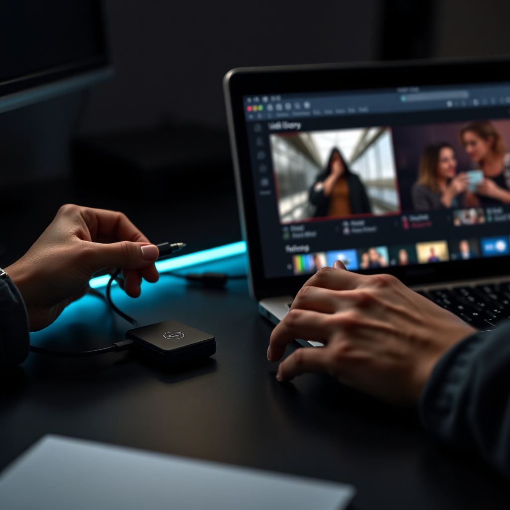 Small UI thumbnail showing connecting Vimeo and feed sources in a dashboard