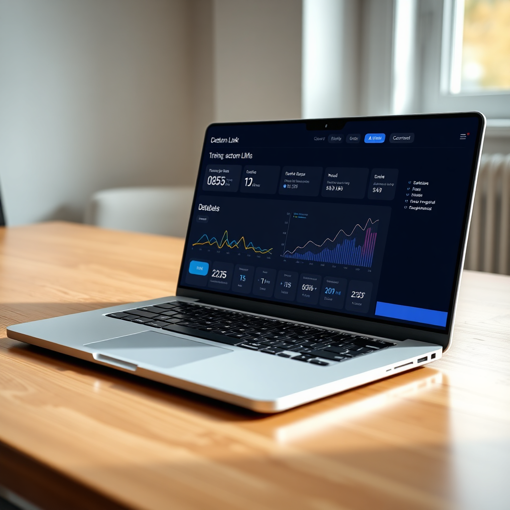 NotebookLLM platform dashboard on a laptop mockup