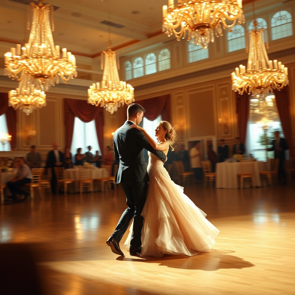 Couple dancing ballroom