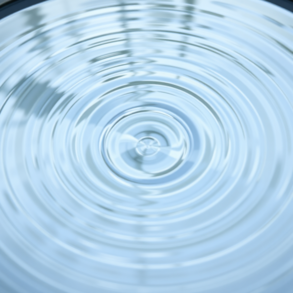 Rippled water in stone basin