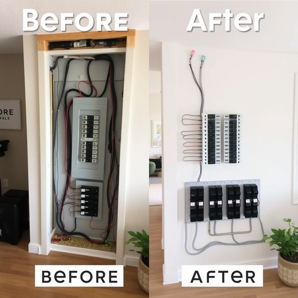 Panel upgrade before and after