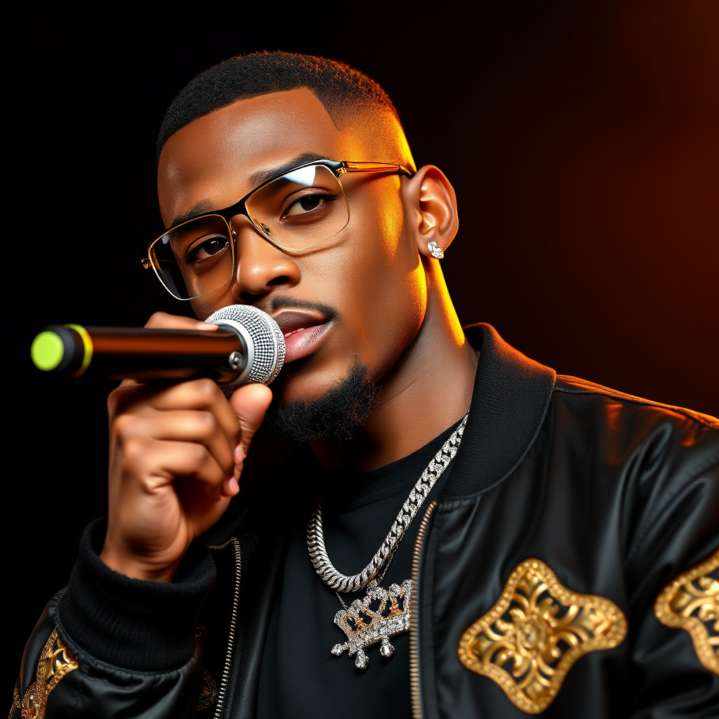 Davon Reed performing with microphone